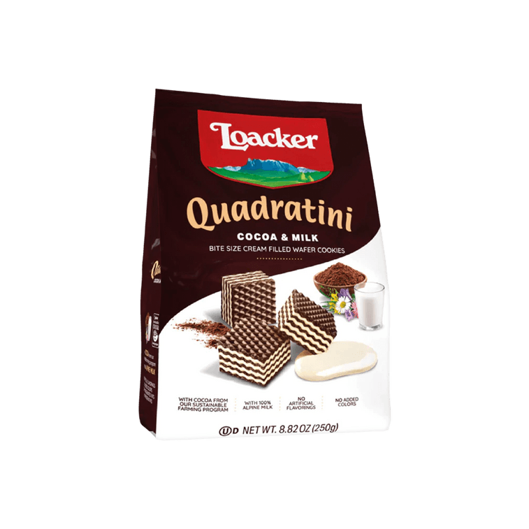Cocoa & Milk Quadratini Bite-Sized Wafer