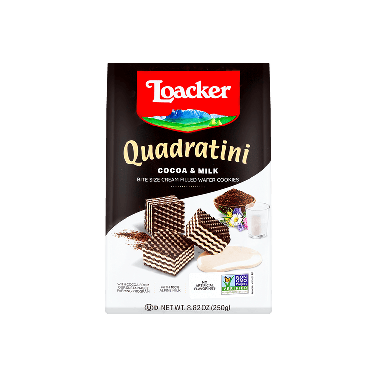 Cocoa & Milk Quadratini Bite-Sized Wafer