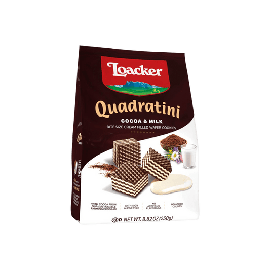 Cocoa & Milk Quadratini Bite-Sized Wafer