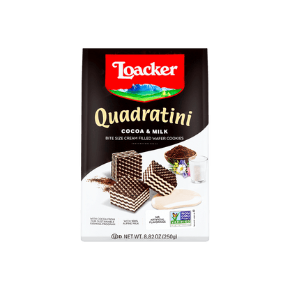 Cocoa & Milk Quadratini Bite-Sized Wafer